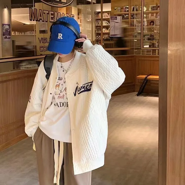 2022 Autumn Winter Women Jacket New Fashion Baseball Jacket Original Design Vintage Embroidery Clothes Coat