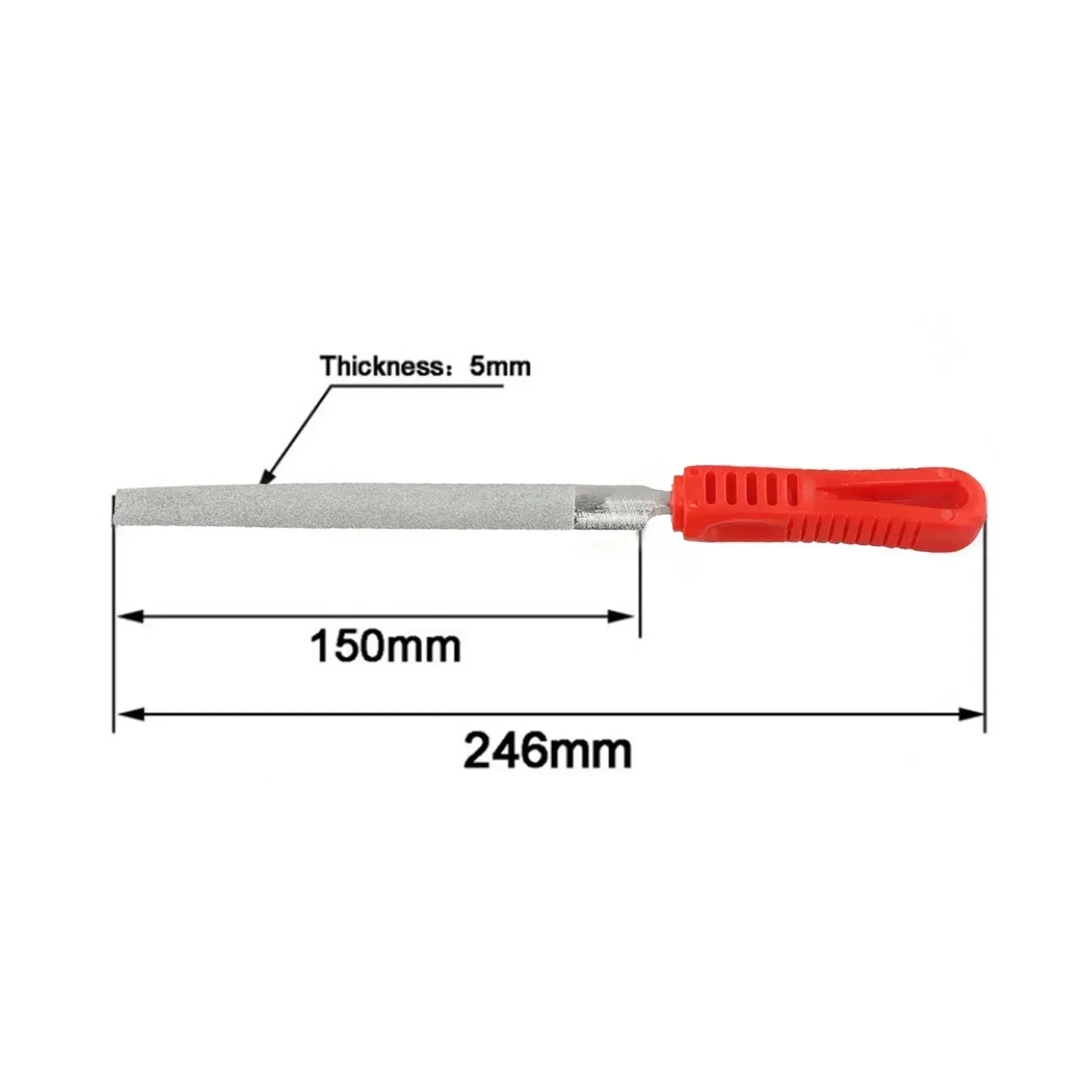 6인치 다이아몬드 파일 플랫/하프 라운드/라운드/삼각형 233mm 45 스틸 다이아몬드 코팅 다이아몬드 샌드 고경도