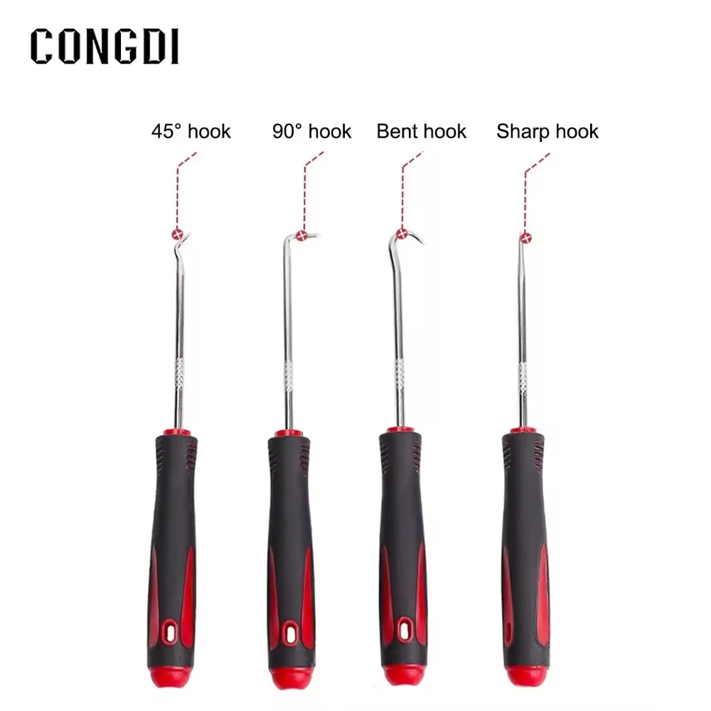 Oil Seal Screwdrivers 4Pcs 160mm Pick&Hook Set Car Auto Vehicle Oil Seal Screwdrivers O-Ring Seal Gasket Puller Remover Auto&Electronics Repair Tools oil seal screwdrivers pick and hook set sealing repair tools seal remover