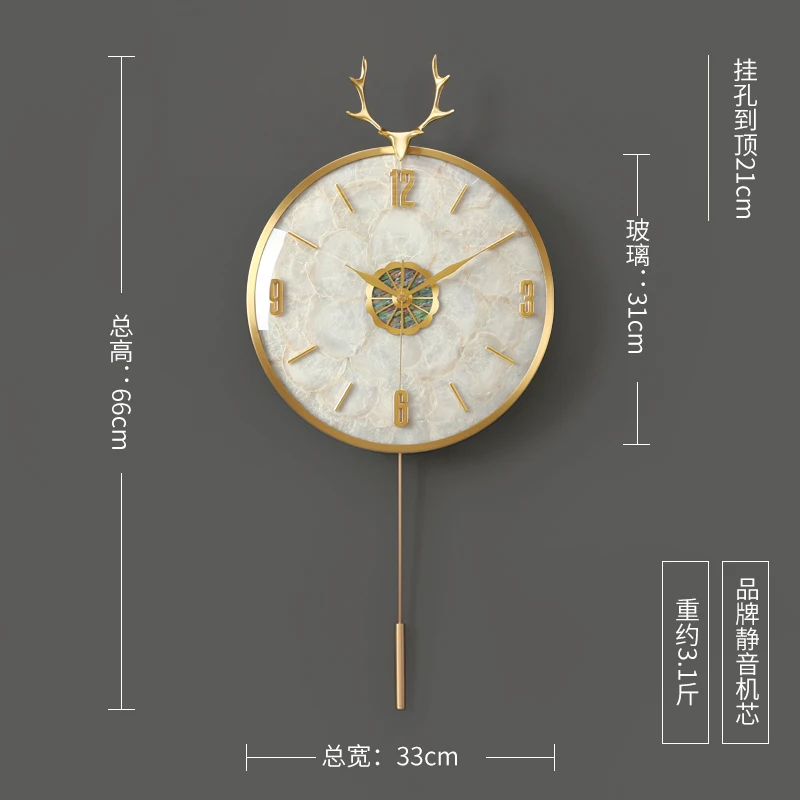 שעון קיר מינימליסטי אסתטי עיצוב פנים עגול קלאסי שעון קיר חדר מגורים נורדי רעלוג קיר עיצוב אביזרים