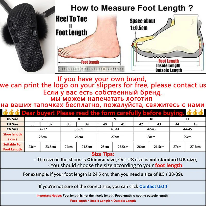 MPPM Real Fox Fur Slides for Women Luxury Designer Sandals On Summer Furry Slippers Flip Flops Shoes Plus Size Shoes images - 6