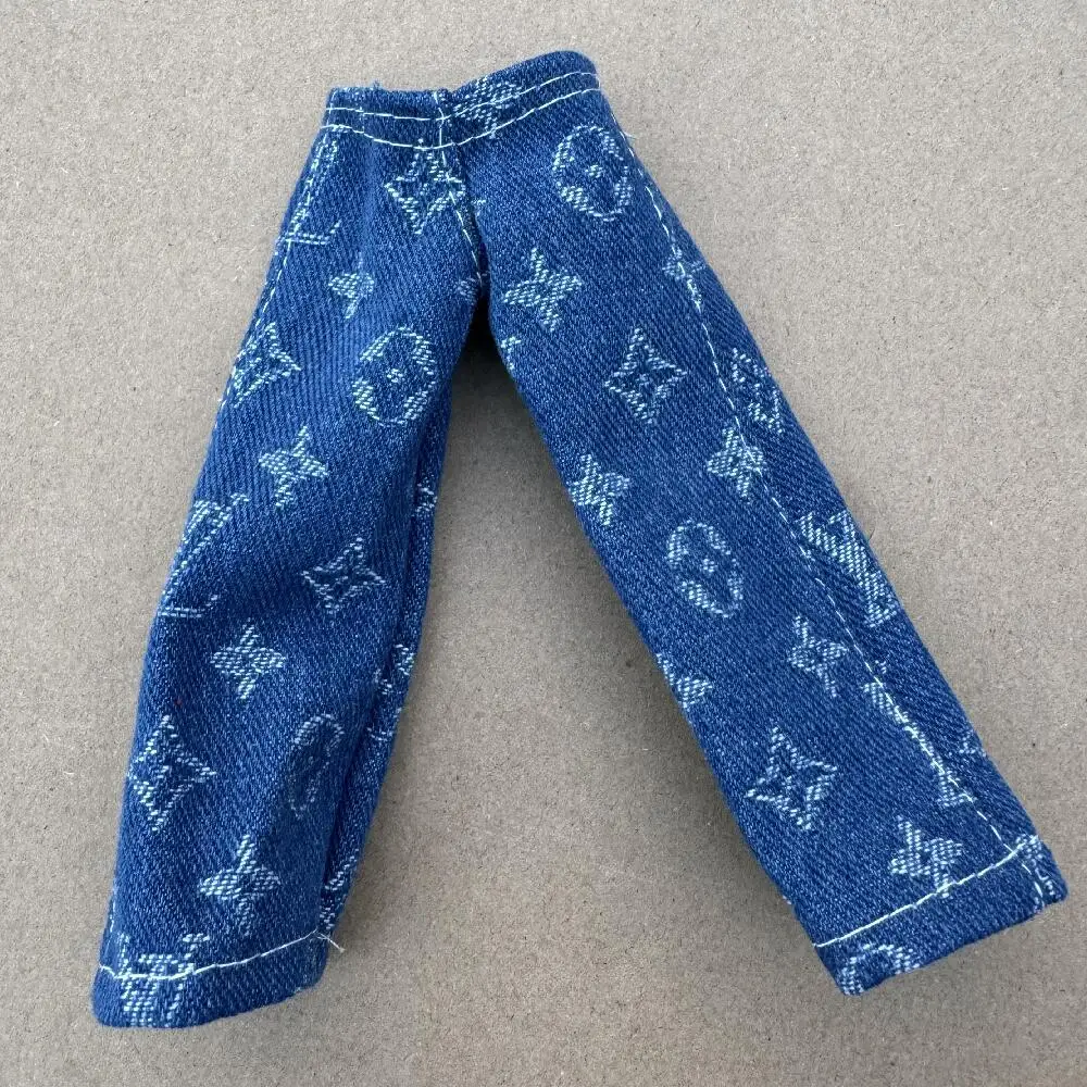 Handmade Vintage Hip-Pop Doll Trousers - DIY Accessory