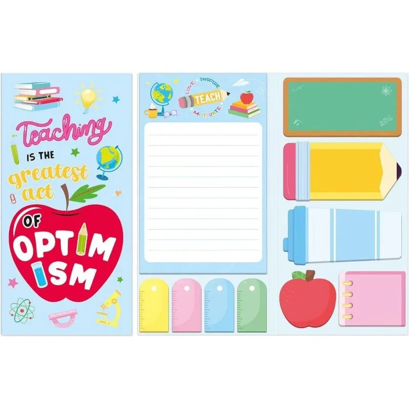 Adorable Cartoon Sticky Notes Set - Teacher's To-Do List Memo Pads