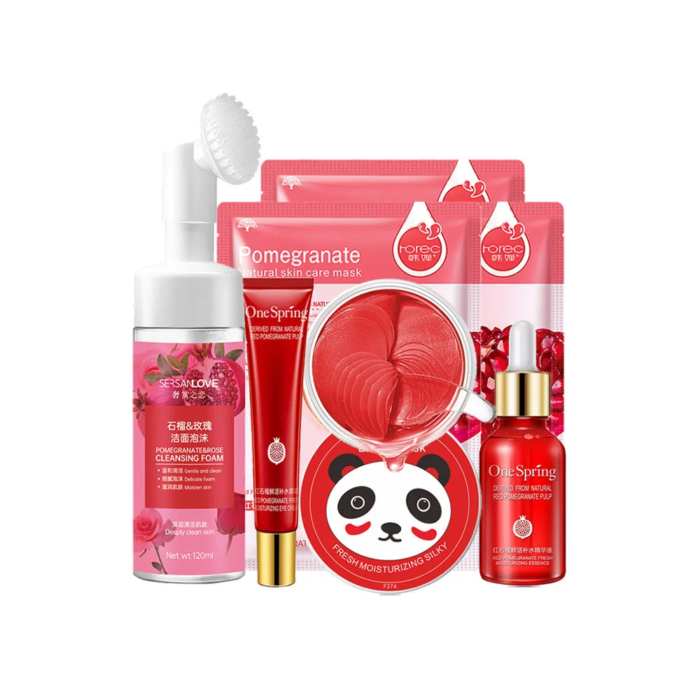 Red Pomegranate Serum Skin Care Moisturize Facial Mask Nourish Brighten