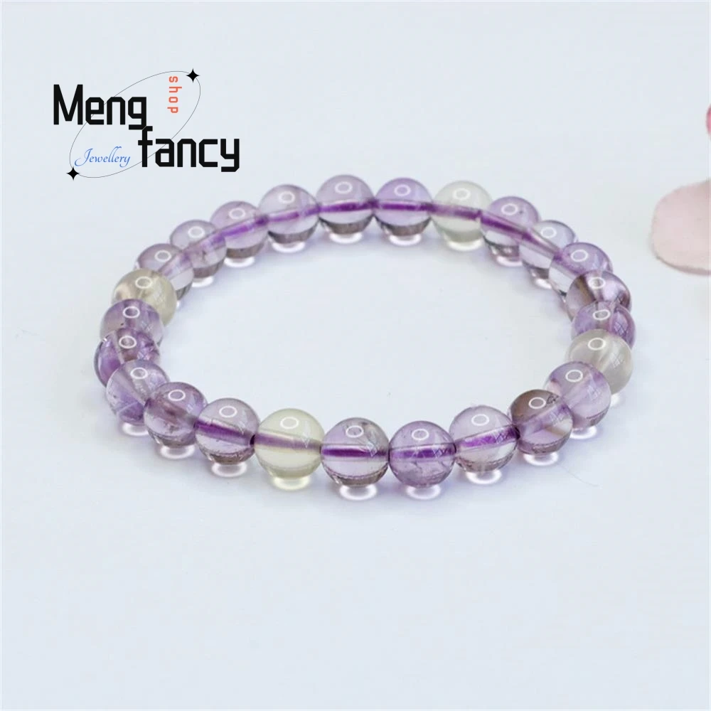 Natural Amethyst Citrine String Bracelet Simple Fashion Jewellery Sexy Young Girls Women's Accessories Best Selling Holiday Gift