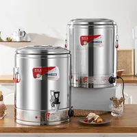 Marmite électrique commerciale à vapeur, grande capacité, en acier inoxydable, double couche isolée, pour la cuisson de l'eau et le thé aux herbes 4