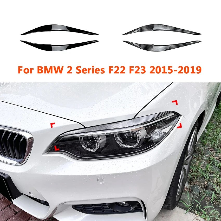 

Передняя фара для BMW 2 серии F22 F23 2015-2019, автомобильная наклейка для бровей, крышка для бровей, аксессуары для модификации внешней отделки