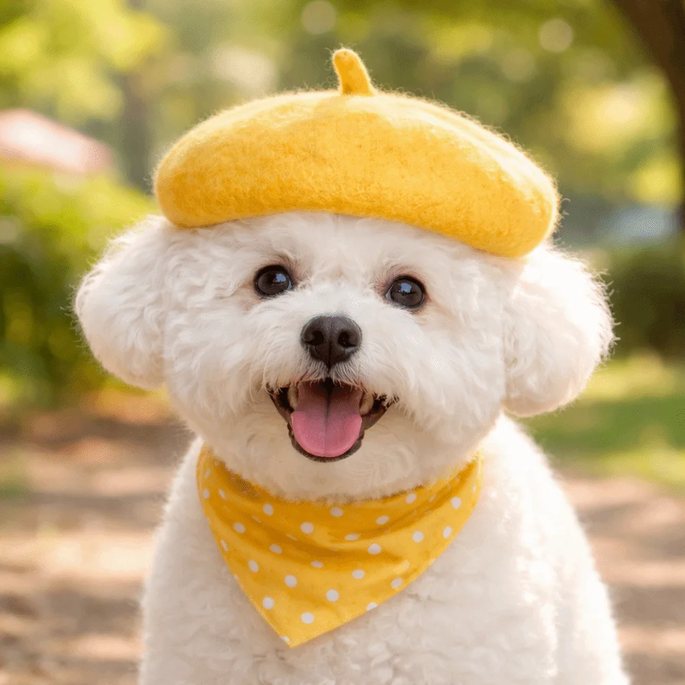 캐주얼 스타일 조절 가능한 고양이 베레모 모자 통기성 좋은 편안한 애완동물 모자 부드러운 울 고양이 자외선 차단 모자 여행용