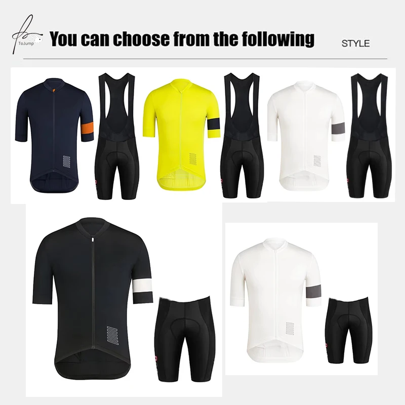 Men Bicycle Cycling Suit Tojump Sports Clothing Short Sleeve Strap Cycling Set Breathable High Intensity Training Edition