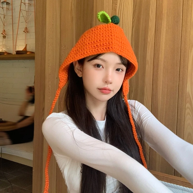귀여운 Y2k 여자 귀 보호 헤어 밴드 힙합 넥타이 두건 머리띠 조정 가능한 터번 봄 가을 헤어 액세서리 F0S4