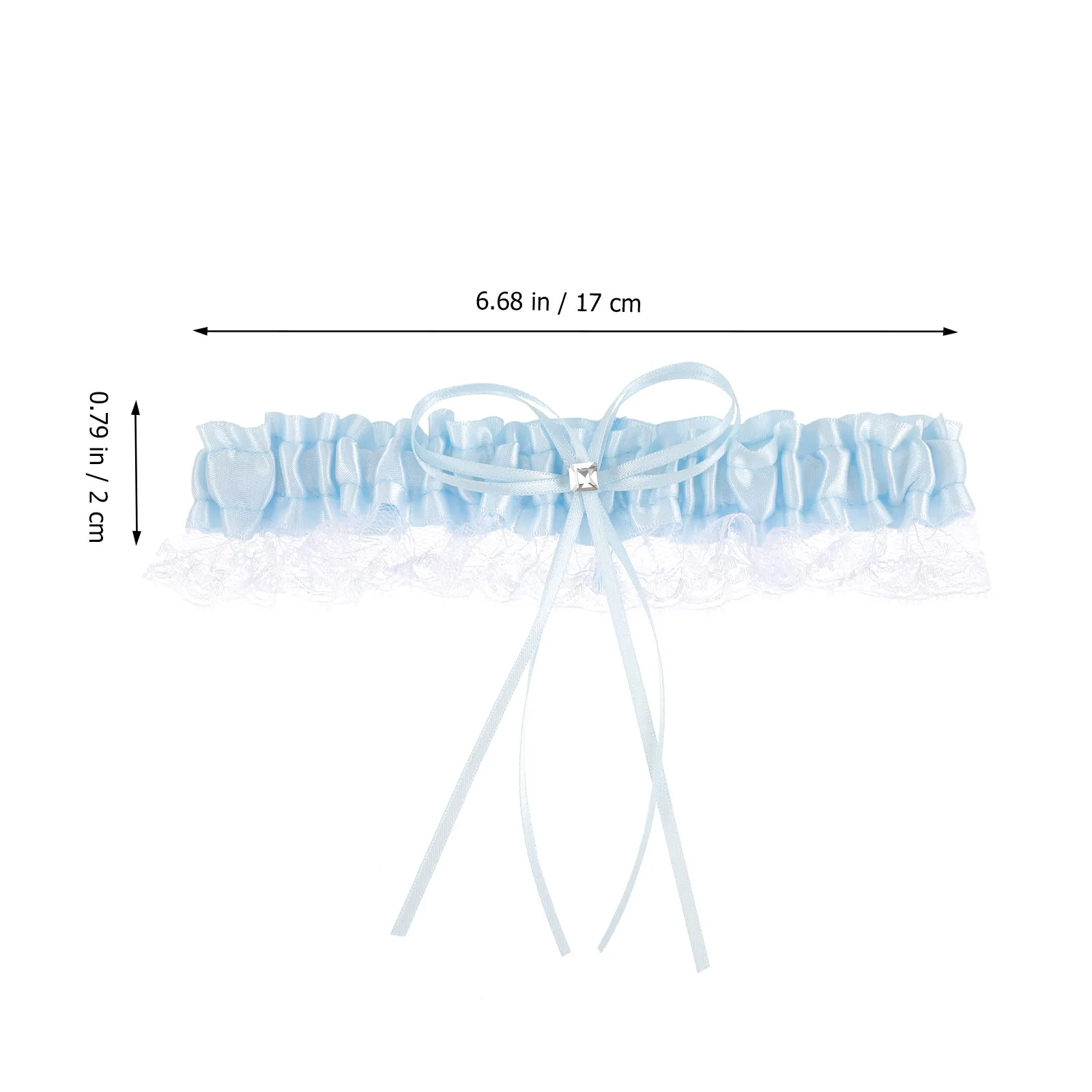 Giarrettiera da Sposa Blu con Fiocco in Pizzo, Fascia per Coscia Sexy, Accessorio Elegante per il Giorno del Matrimonio, Simbolo di Purezza, Abbinabile a Tutto - immagine 4