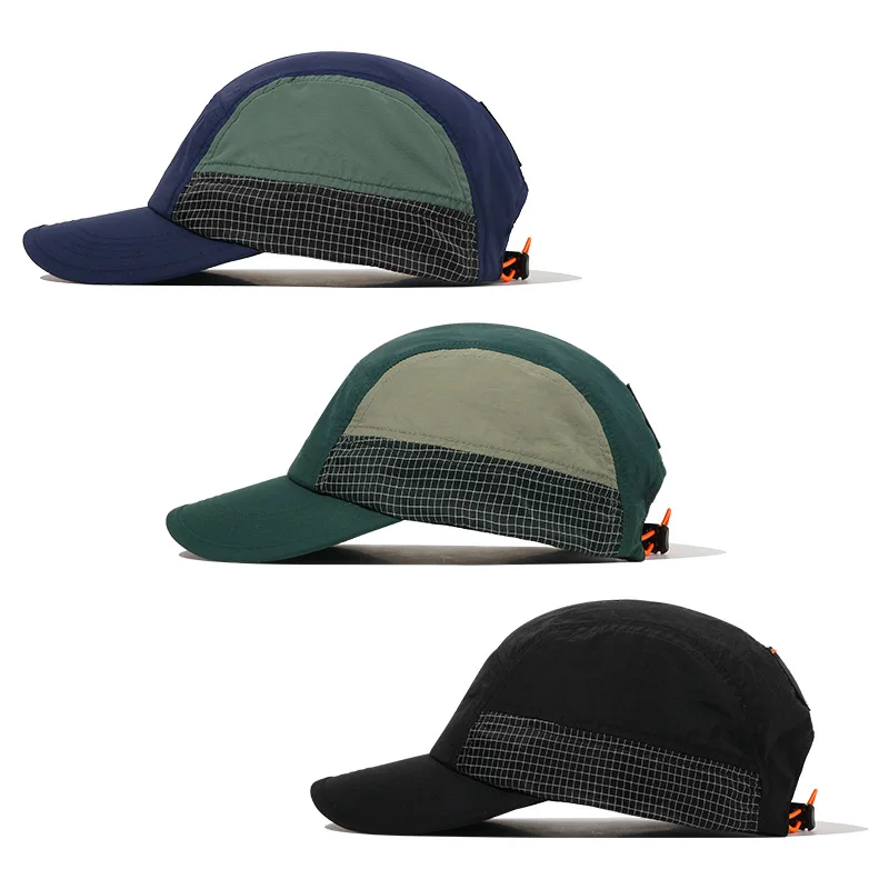 

New Drawstring Elastic Hat Quick Drying Baseball Hat Worksuit Five-page Hat Color Matching Men's and Women's Outdoor Breathable