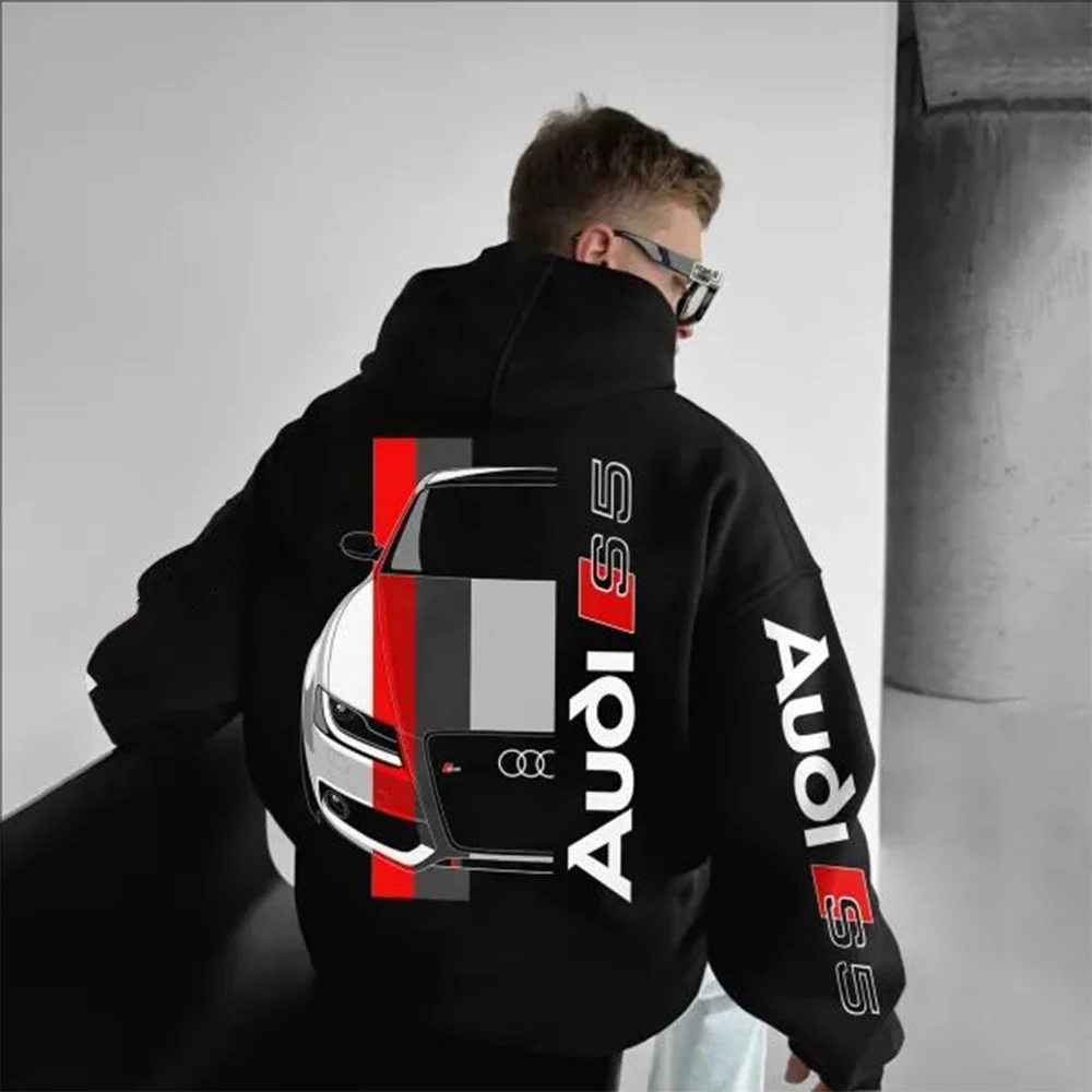 3D Printed Classic Car Pattern Hoodie Men's Street Loose Fashion Trend Hip-Hop All-match Sweatshirt Men's Sweatshirt