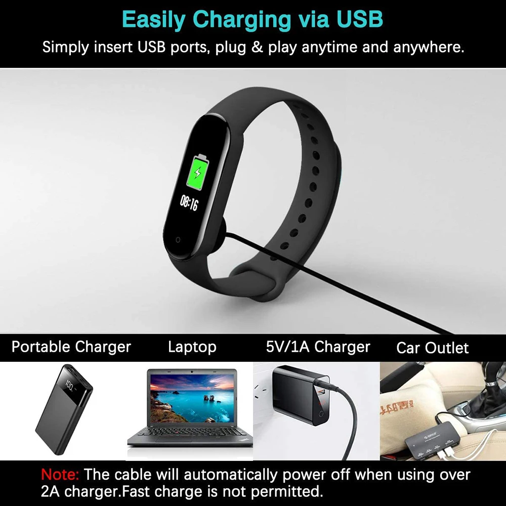 1/2 Uds Cable de carga USB magnético protección contra sobrecorriente para Xiaomi  Mi Band 7 Pro Smart Watch Dock cargador] - AliExpress