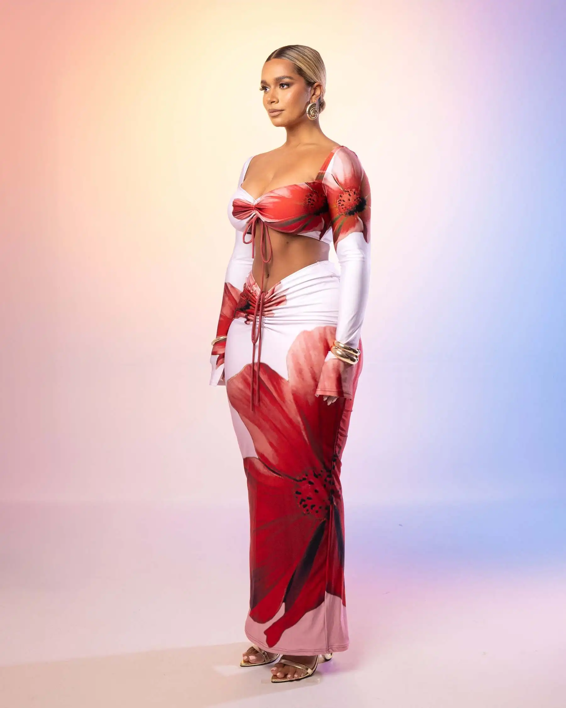 "_GRACES"_ Maxi Skirt - Red White (4).jpg