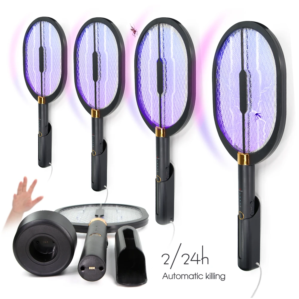 Bug Zapper Racchetta 3 In 1 Scacciamosche Elettrico Ricaricabile Scacciazanzare Killer Indoor Outdoor Per La Casa Camera Da Letto Cucina Patio