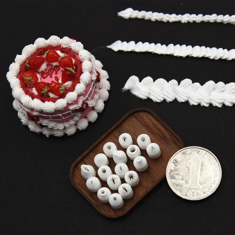 Pottery tools 19pcs set mini nozzle for pottery clay dessert food toy milk cream clay DIY