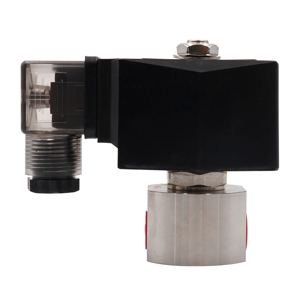 Orifice 1.2mm 200Bar 2mm 100Bar 304 Stainless Steel 2 Way High Pressure Normally Closed Solenoid Valve G 1/4" 1/8" AC220V DC24V
