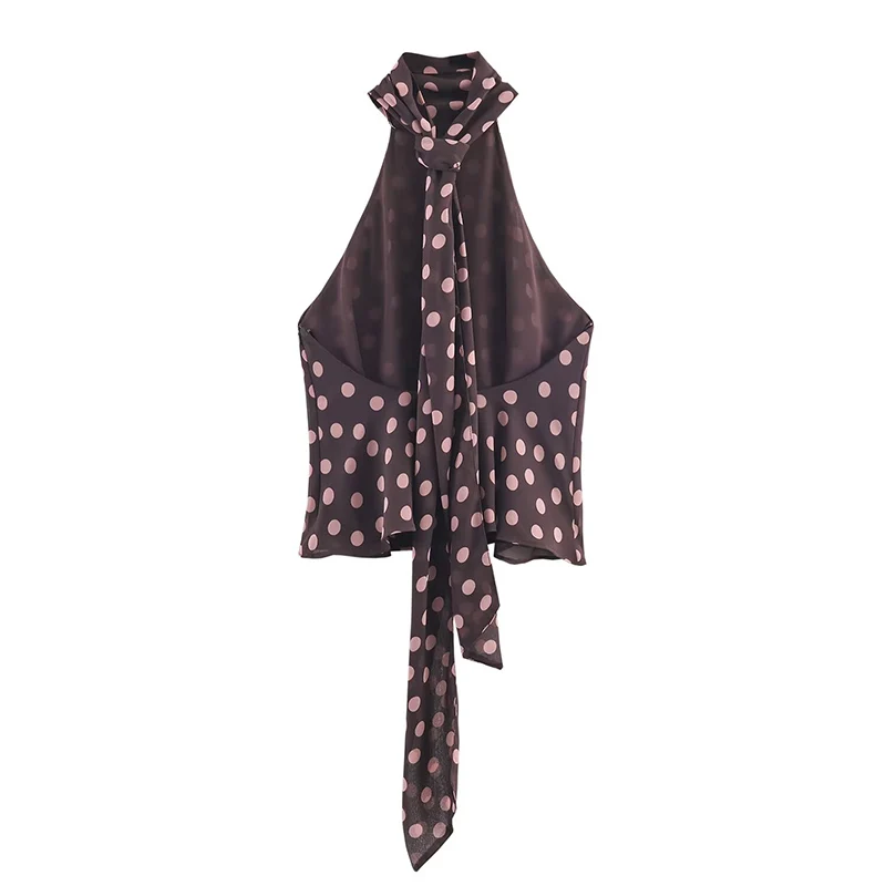 New Halter Tops Fashion Backless Bow Elegant Crop Top Woman 2025 Sleeveless Ruched Short Tops For Women Sexy Party Tops