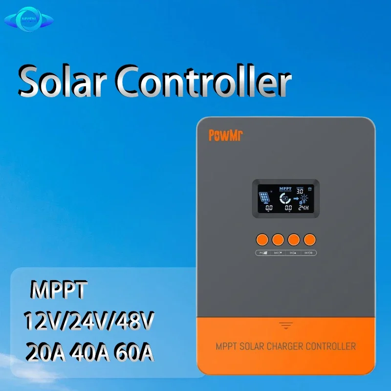 

New 60A MPPT Solar Charge Controller 12V/24V/36V/48V LCD Dispaly Max Solar Panel PV 160V Support Parallel and Max 12 Units