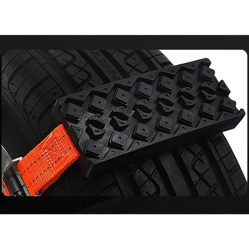 Tire Traction Device for Snow Mud Sand Trucks Large SUVs Set of 2 Easy to Install Get Unstuck Fast Mat Chain Alternative F19A