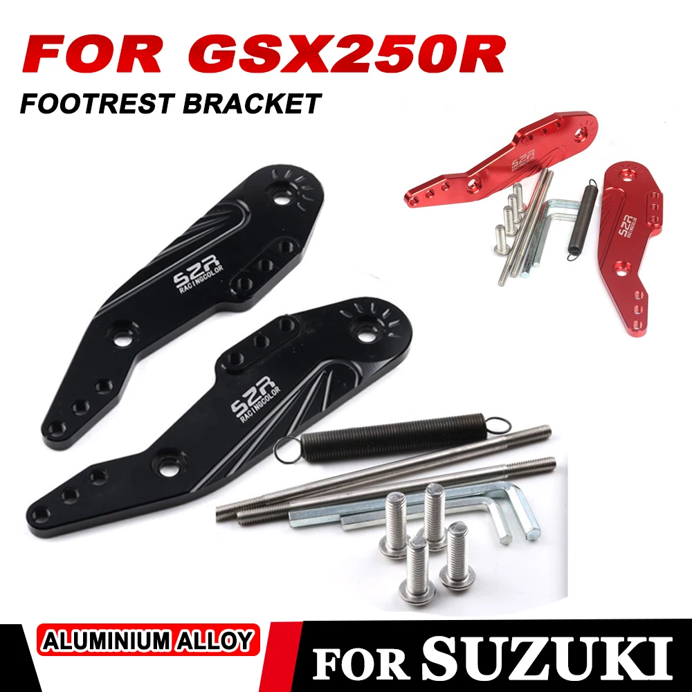 

Motorcycle Raise Pedal Footrest Bracket Adjustable Shift Base Foot Rest Peg for SUZUKI GSX250R GSX 250R CNC Aluminum