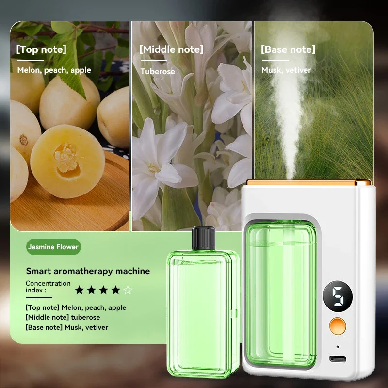 Portable Aromatherapy Oil Diffuser with 5-Speed Settings and Digital Display