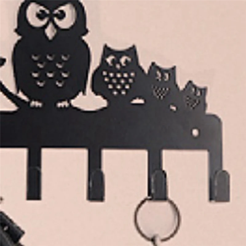Owl Key Holder Wall No Nail Hook Home Ornament Owl Key Holder For Wall 1 Piece A 1