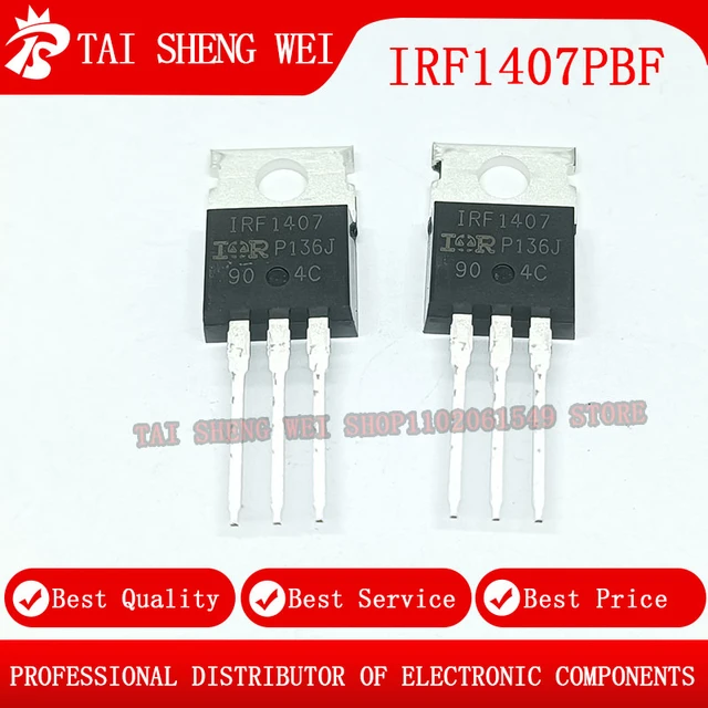 10pcs IRF1407 IRF1407PBF 1407 Transistor TO-220 TO220 New Original  AliExpress