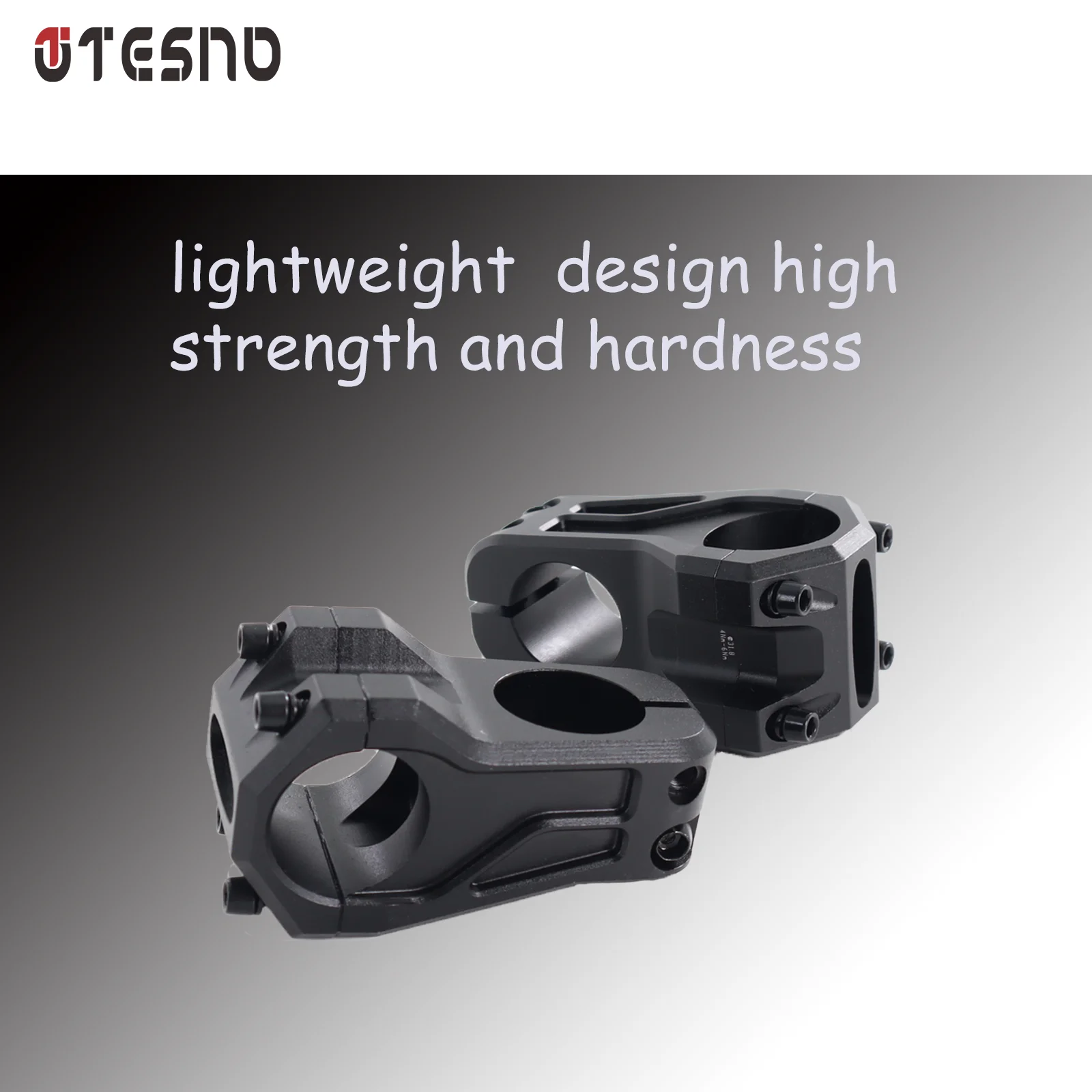 Description Picture 4 of itemTESNO Bicycle Stem Road MTB Handlebar Stem31.8*28.6mm CNC Aluminum Alloy Bike Part High strength Short Handlebar Cycling