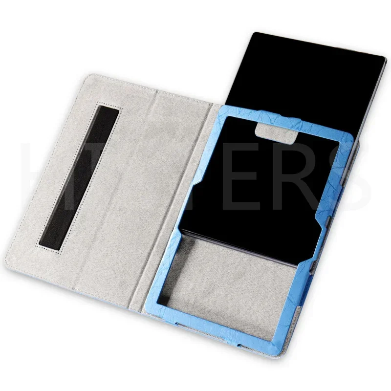 Elegant Embossed Tablet Cover with Hand Strap and Magnetic Closure