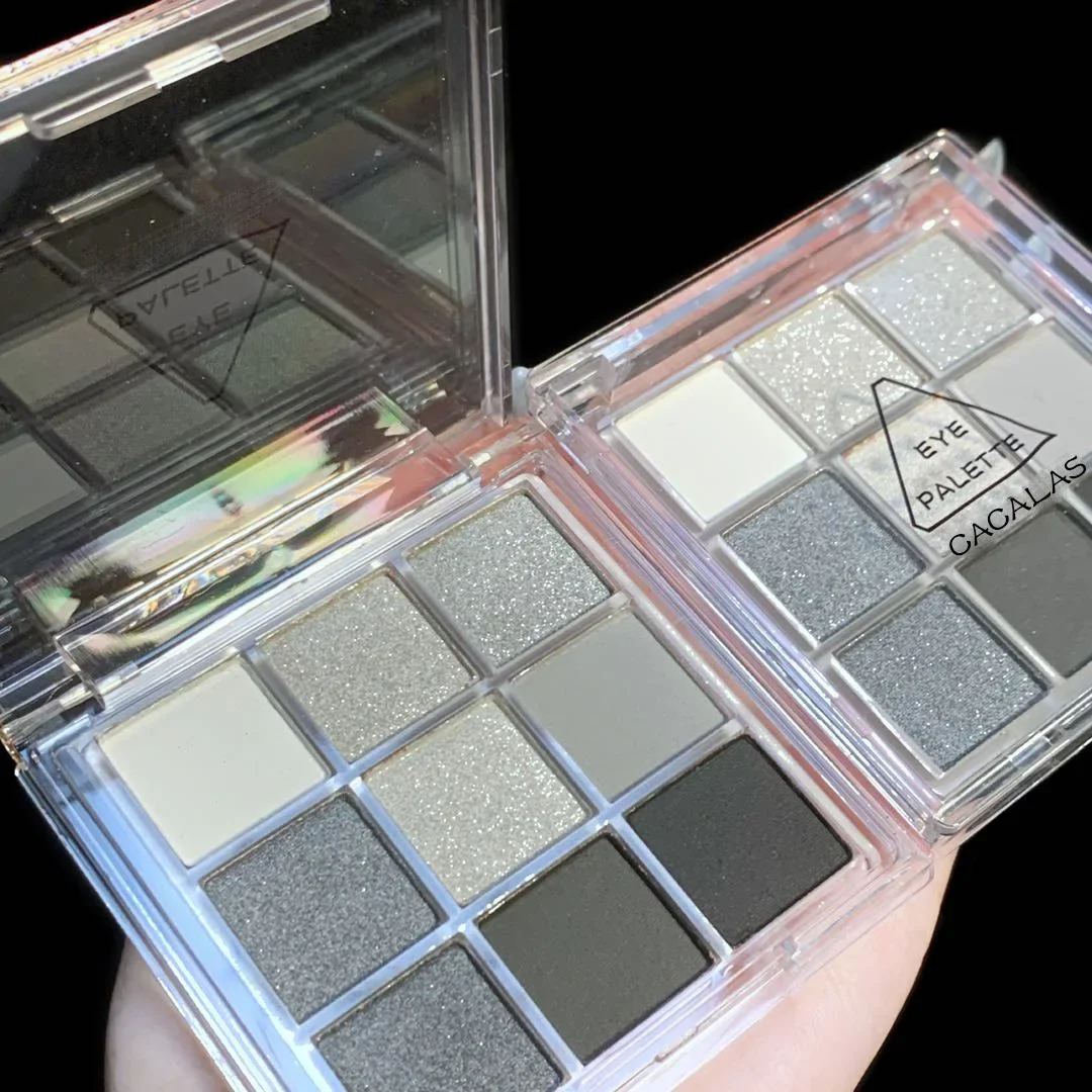 9 Colors Cool Toned Eyeshadow Palette Black Smokey Palette Matte Glitter Eyeshadow Smoky Eye Shadow Eye Pigments Palett eye shadow eye shadow plate