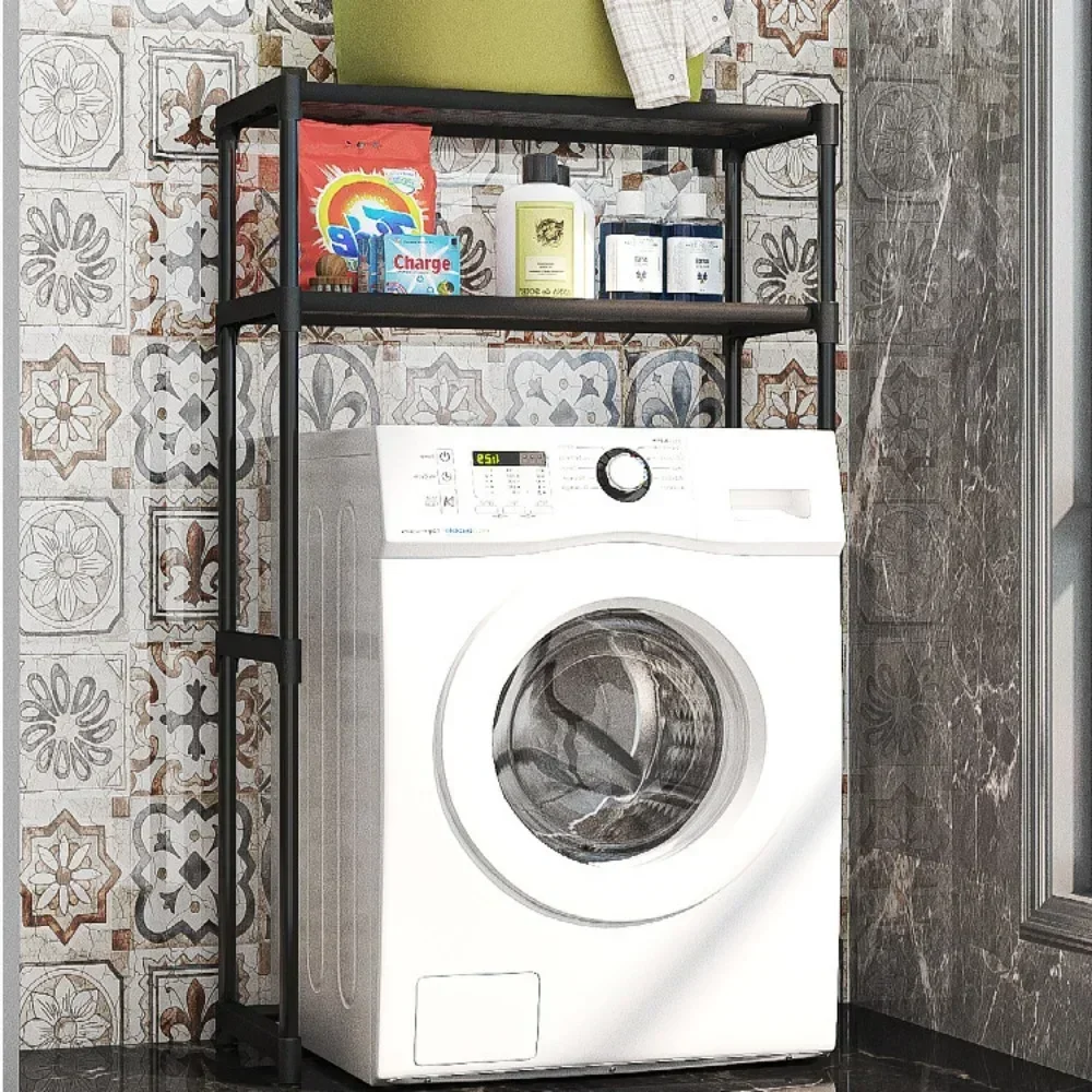 Over The Toilet Storage Rack Multilayer Perforation-Free Washing Machine Shelf Multi-Functional Toilet Simple Storage Cabinet