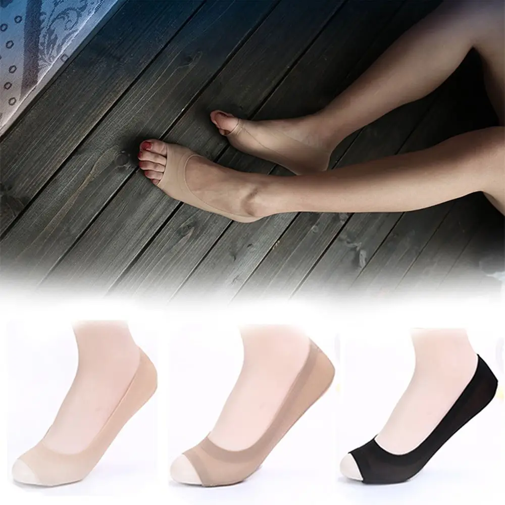 

Women Ice Silk Toe Socks Invisible Version Socks Boat Socks Fish Mouth Socks