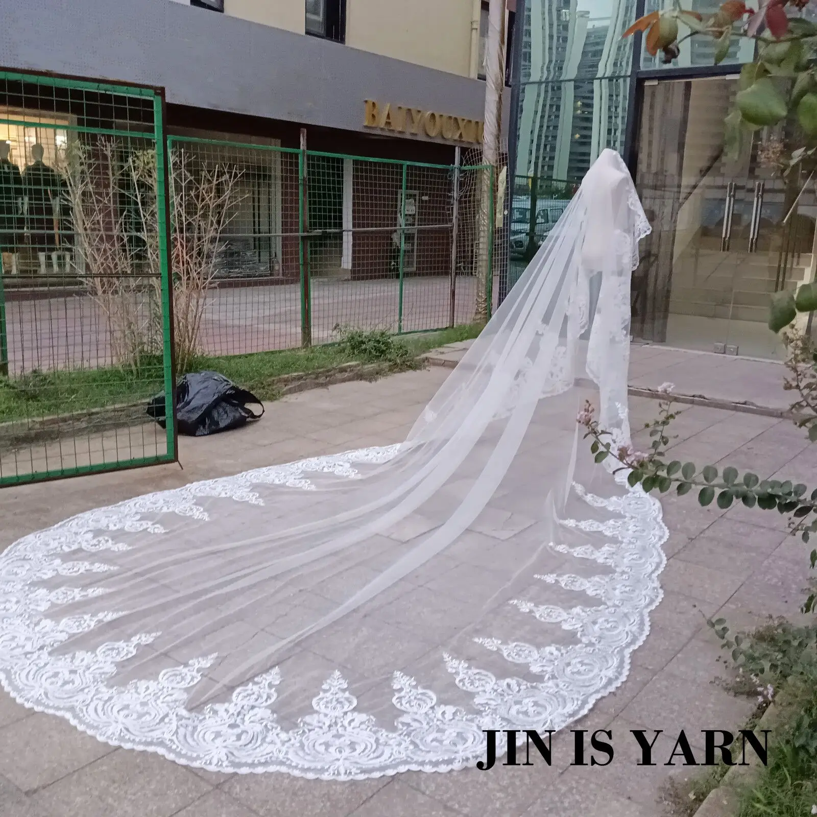 Bridal Veil 5m 4m 3m Long Lace Appiques