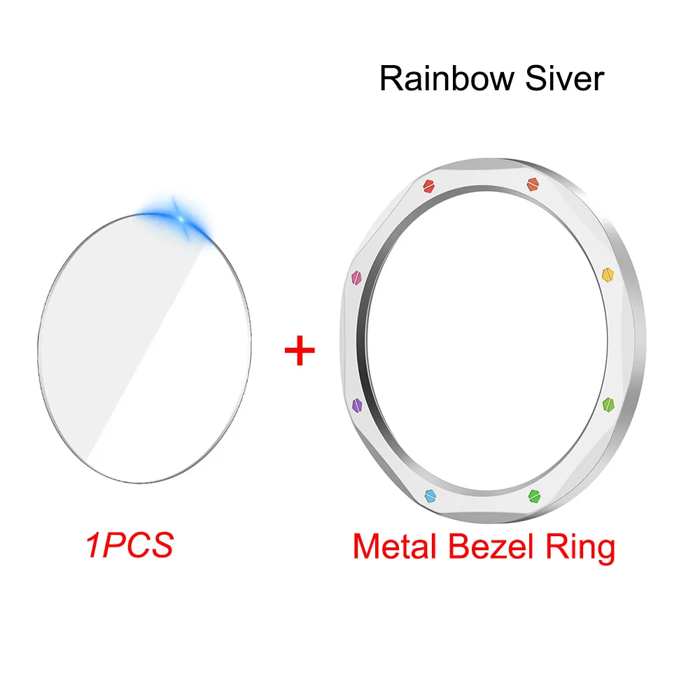 Premium Metal Bezel Ring with Tempered Glass Protective Film