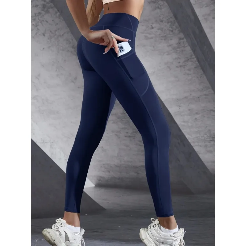 New High Waist Women’s Leggings Stretch Yoga Pants Tights With Pockets Push Up Fitness Running Sportswear Solid Color Pants Best Sellers In Women's Clothing