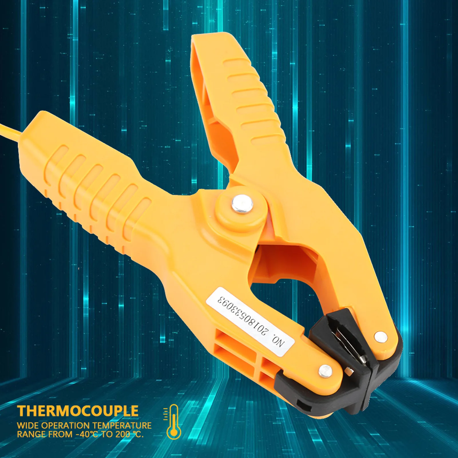 K Type Thermocouple Sensor Temperature Lead Pipe Clamp 1~3/8" -40~200℃ temperature sensor