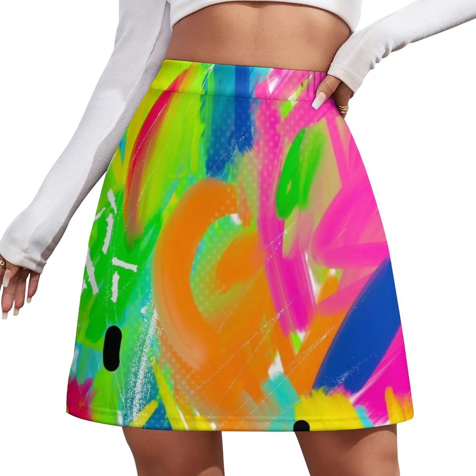 Colorful Abstract Painting Mini Skirt School uniform skirt women Clothes for summer the hermitage nederlandish flemish dutch painting