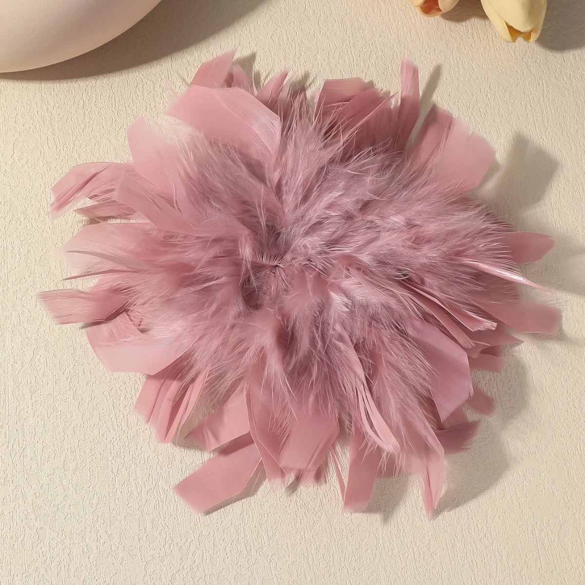 20CM Fashion Exaggerated Feather Flower Large Brooch for Women Lady Luxury Personality Lapel Pins Party Wedding Clothing Jewelry