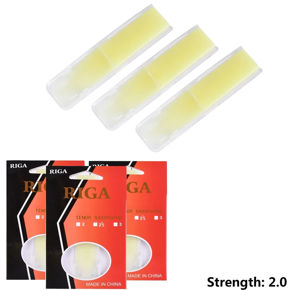 Durable 3-pack Resin Resin Reeds Strength 1.5 Tenor Sax Reed 2.0 2.5 Resin Synthesis Useful Yellow Nice Practical