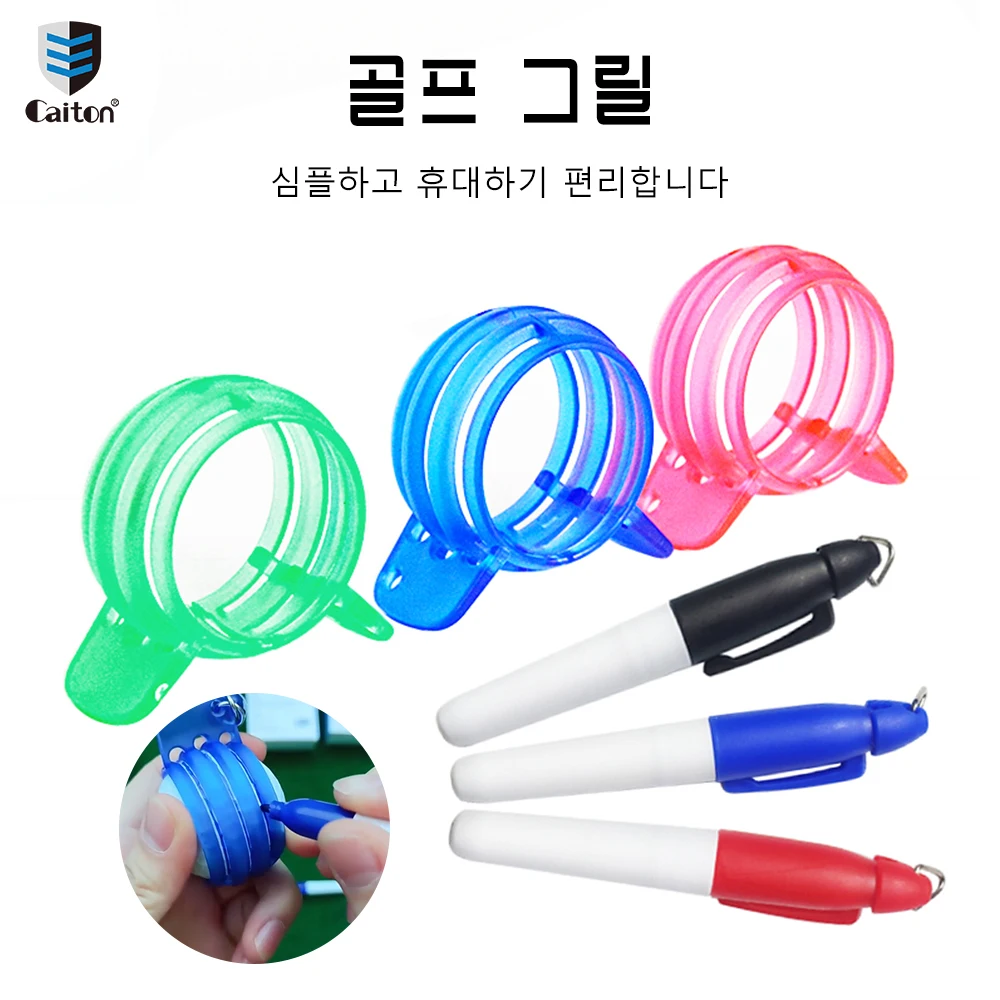 Precision Golf Ball Marker, Golf Accessories,Golf Ball Marking Stencils and Colors Markers, Line Marker Tool