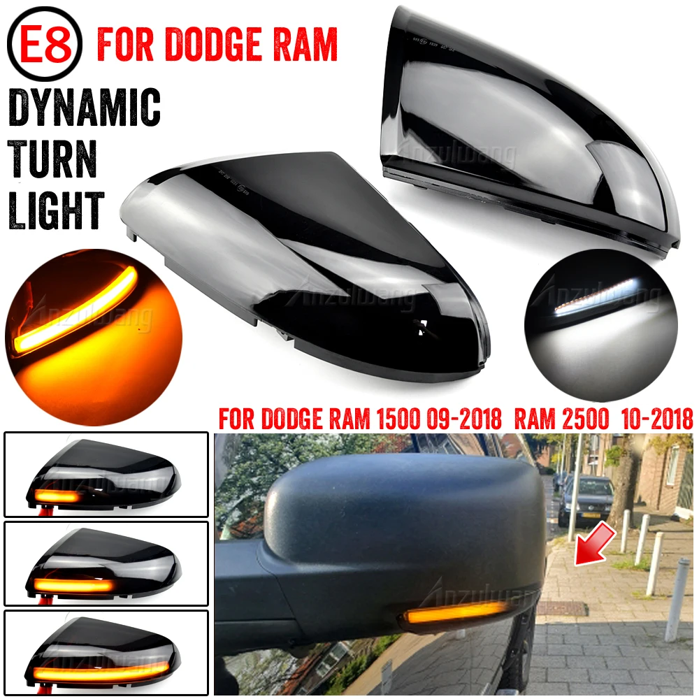For Dodge Ram 1500 2500 3500 Led Side Rearview Mirror Dynamic Indicator