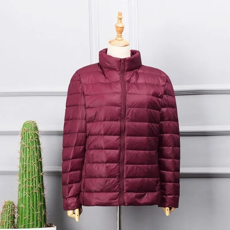 Wine Red (female Stand Collar)/temperament woman