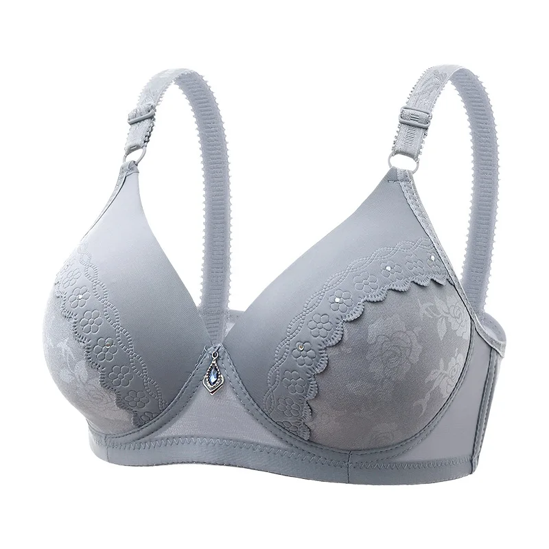 

36-42 B/C Solid Color Bras for Women Plus Size Underwear Sexy Large Size Intimate Push Up Bra for Middle Aged Underwear