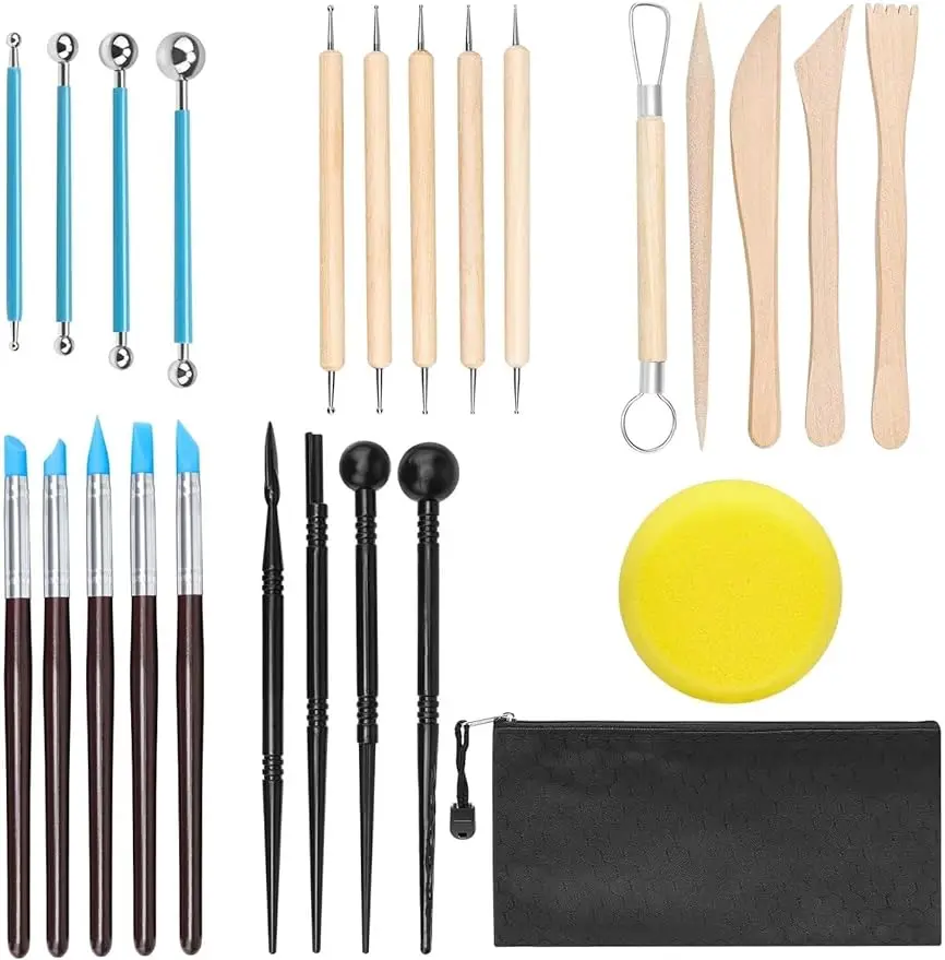 6PCS Clay Sculpting Tools Keramik Starter Tool Clay Carving Tools Kit Zubehör fü