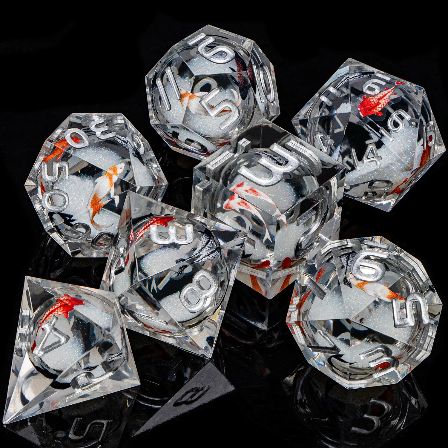 Game Dice D and D Liquid Flow Core Dice & Liquid Activity Eye & Ring Sharp Edge D+D Dungeon and Dragon Pathfinder Role Playing Games Dice