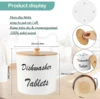 Dishwasher Pod Container with Bamboo Lid Acrylic Storage Box Dishwasher Detergent Container, Farmhouse Kitchen Tablet Organizer 5