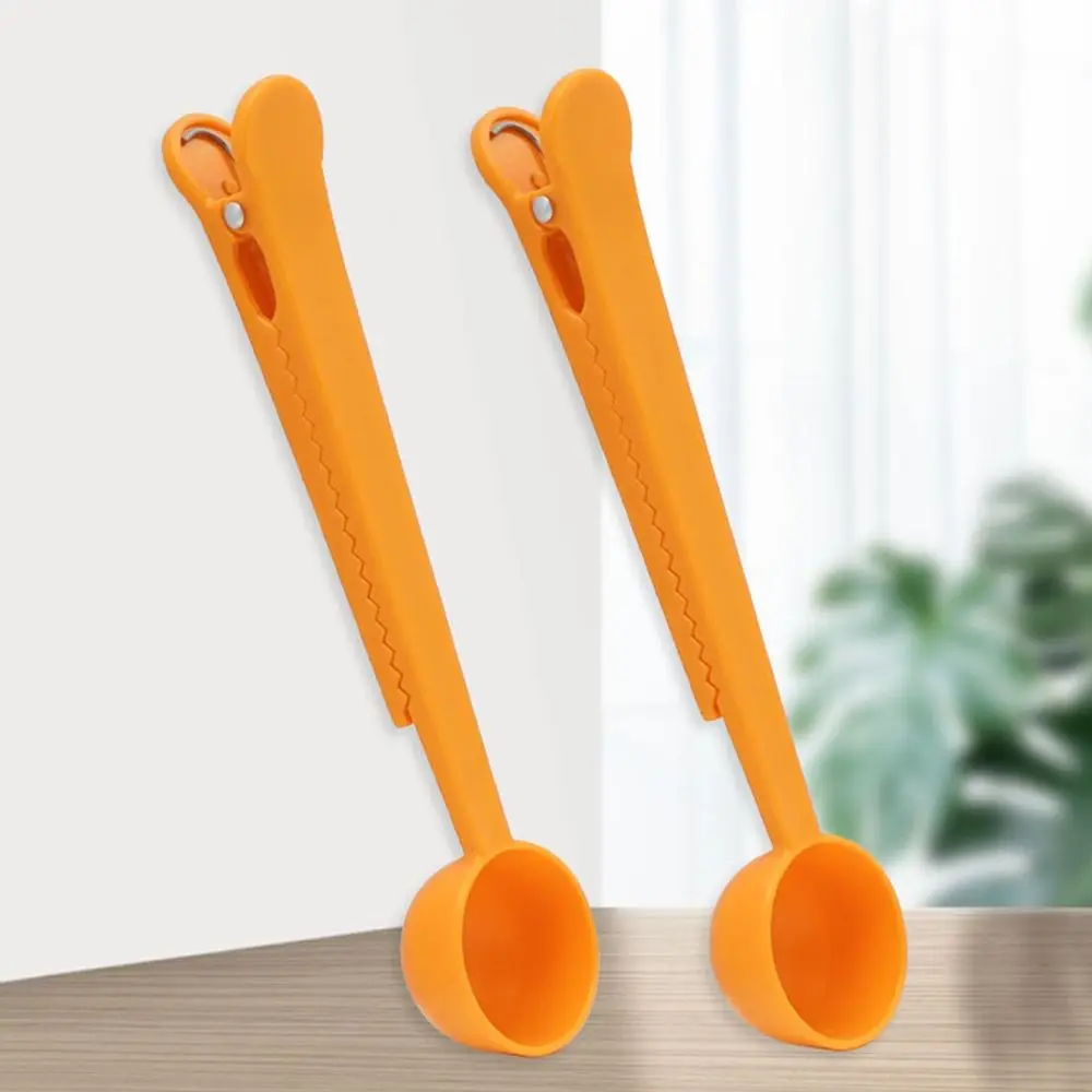 

PP Material Spoon Sealing Clip Practical Plastic Multifunctional Food Bag Clip Seal Spoon Seal 2-In-1 Sealing Clip Home