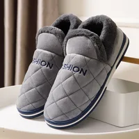 New Fashion Big Size 49 50 Men Warm Home Slippers Winter Autumn Bedroom Shoes Indoor Anti-Slip Comfort Casual Plush Slides